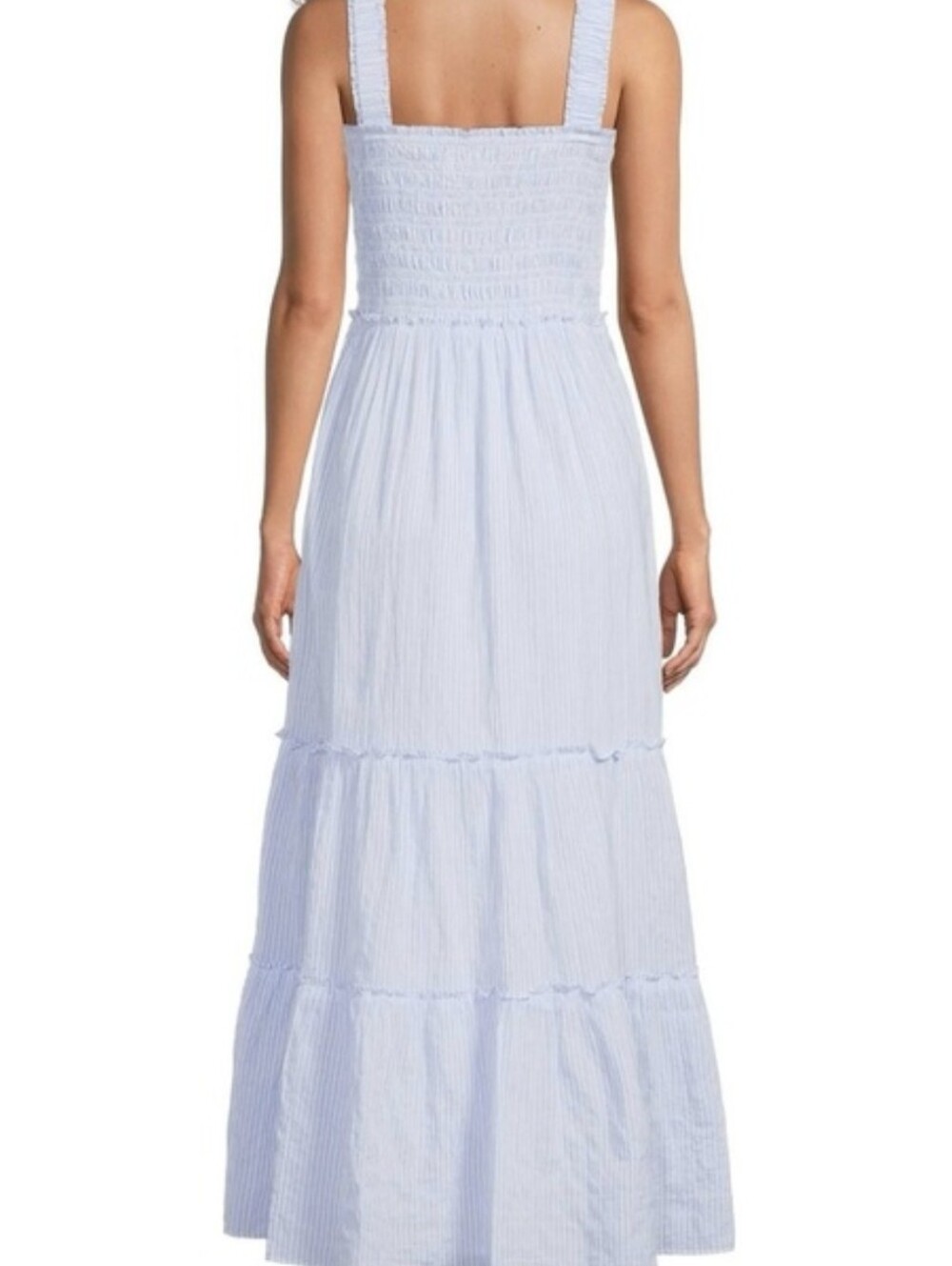 Lilly Pulitzer Light Blue Tiered Maxi Dress with Smocked Bodice - Picture 4 of 12